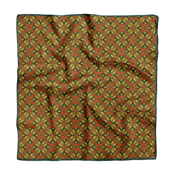 Brown Trellis Chiffon Scarf