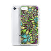 Green abstract Floral iPhone Case