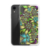 Green abstract Floral iPhone Case