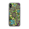 Green abstract Floral iPhone Case