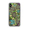 Green abstract Floral iPhone Case