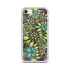 Green abstract Floral iPhone Case