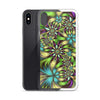 Green abstract Floral iPhone Case
