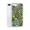 Green abstract Floral iPhone Case