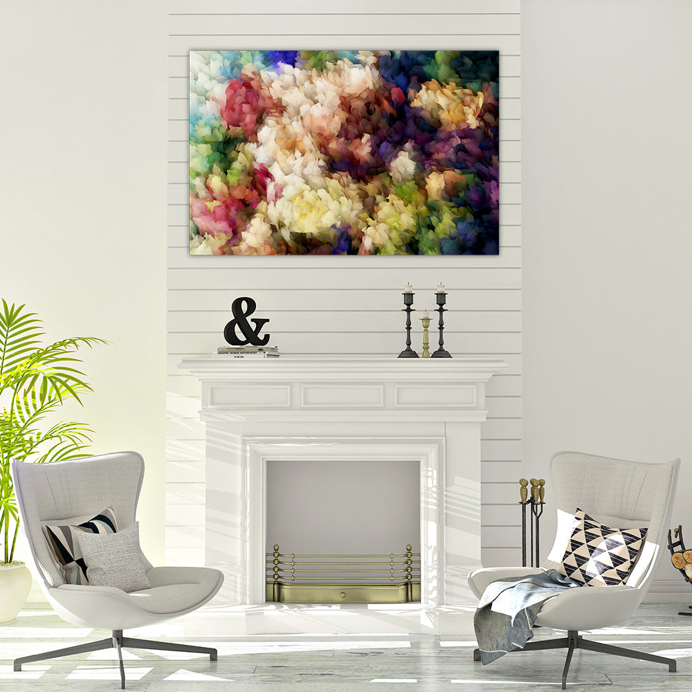 Abstract Floral Art on Canvas