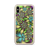 Green abstract Floral iPhone Case