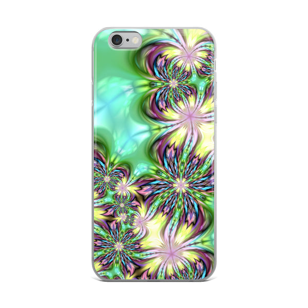 Pink and Green Fractal iPhone Case