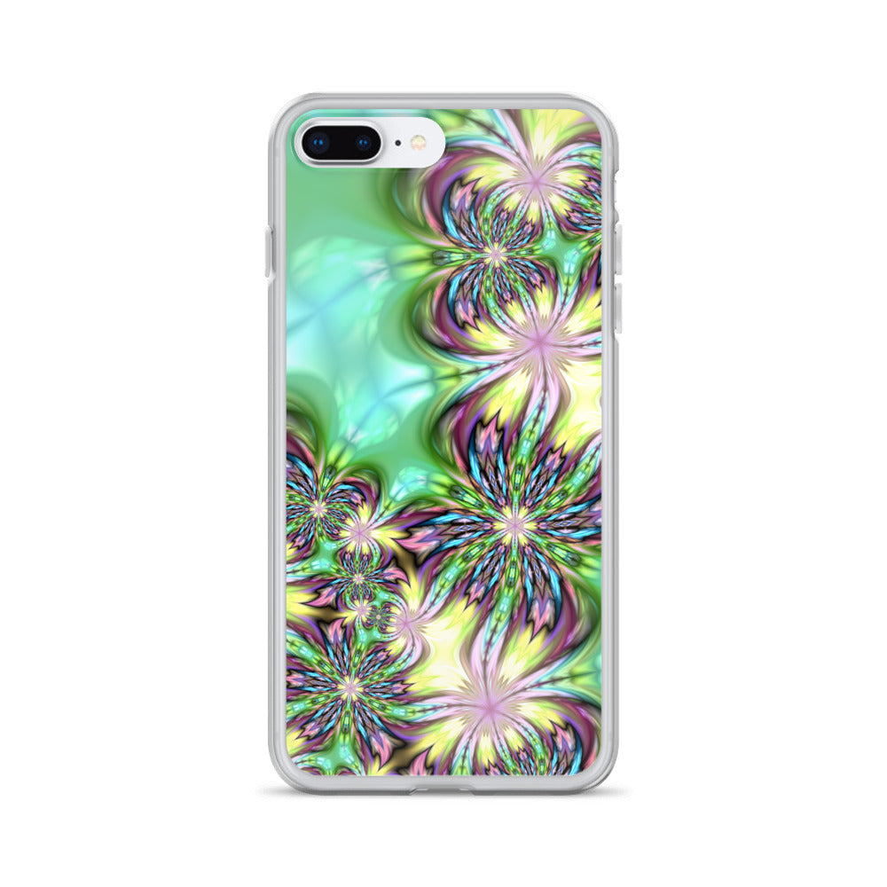 Pink and Green Fractal iPhone Case