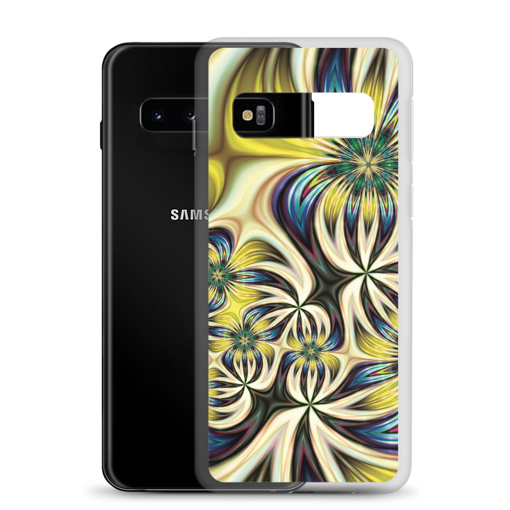 Yellow Abstract Floral Samsung Case