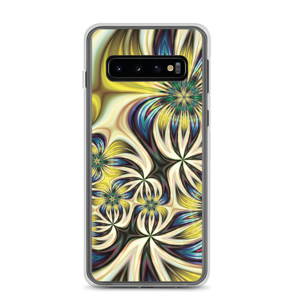 Yellow Abstract Floral Samsung Case